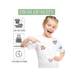 25 parches termoadhesivos de corazón de sirena arcoíris_7