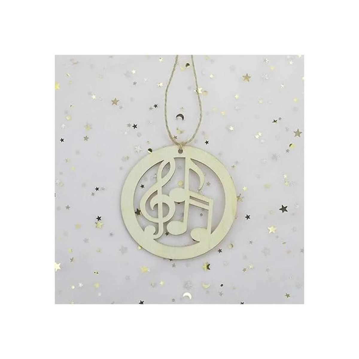 JANOU 20 piezas de notas musicales en forma de madera DIY_7