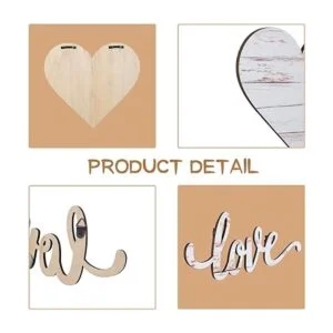 Chitidr 3 letreros de madera en forma de corazón letrero_2