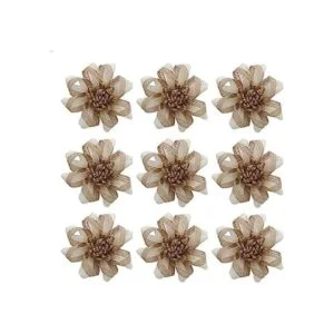 9 flores de arpillera vintage de yute de 3.15 pulgadas_1