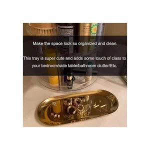 Bandeja decorativa de acero inoxidable juego de 2 7_5