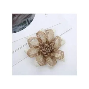 9 flores de arpillera vintage de yute de 3.15 pulgadas_2