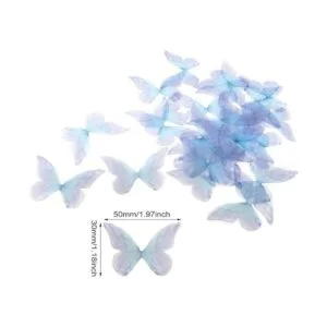 Honbay 60 colgantes de alas de mariposa artificiales para_2