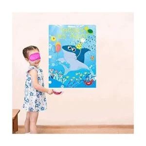 Juego de fiesta de tiburón Pin The Teeth on Shark Party_3