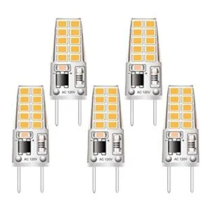 Paquete de 5 bombillas LED G8 de color blanco suave 2700_1