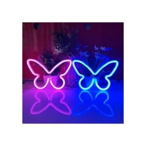 JYWJ Letreros de neón de mariposa luz de neón USB o 3AA_5