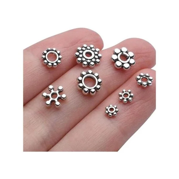 Cuentas espaciadoras de copos de nieve 400 cuentas de_7