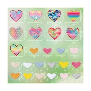 25 parches termoadhesivos de corazón de sirena arcoíris_4