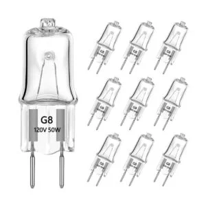 AHEVO Bombillas G8 de 50 W 120 V bombilla halógena G8_1