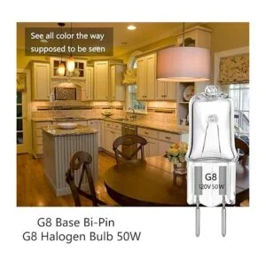 AHEVO Bombillas G8 de 50 W 120 V bombilla halógena G8_3