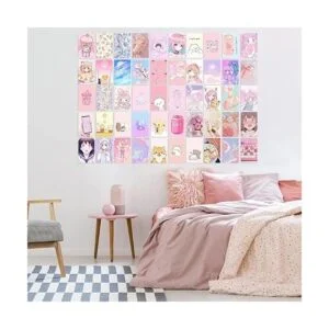Juego de 50 piezas de collage de pared de anime Kawai_4