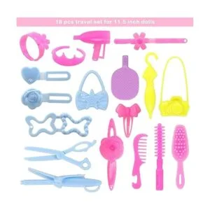 BARWA 43 unids accesorios de muñeca viaje artículos de_3