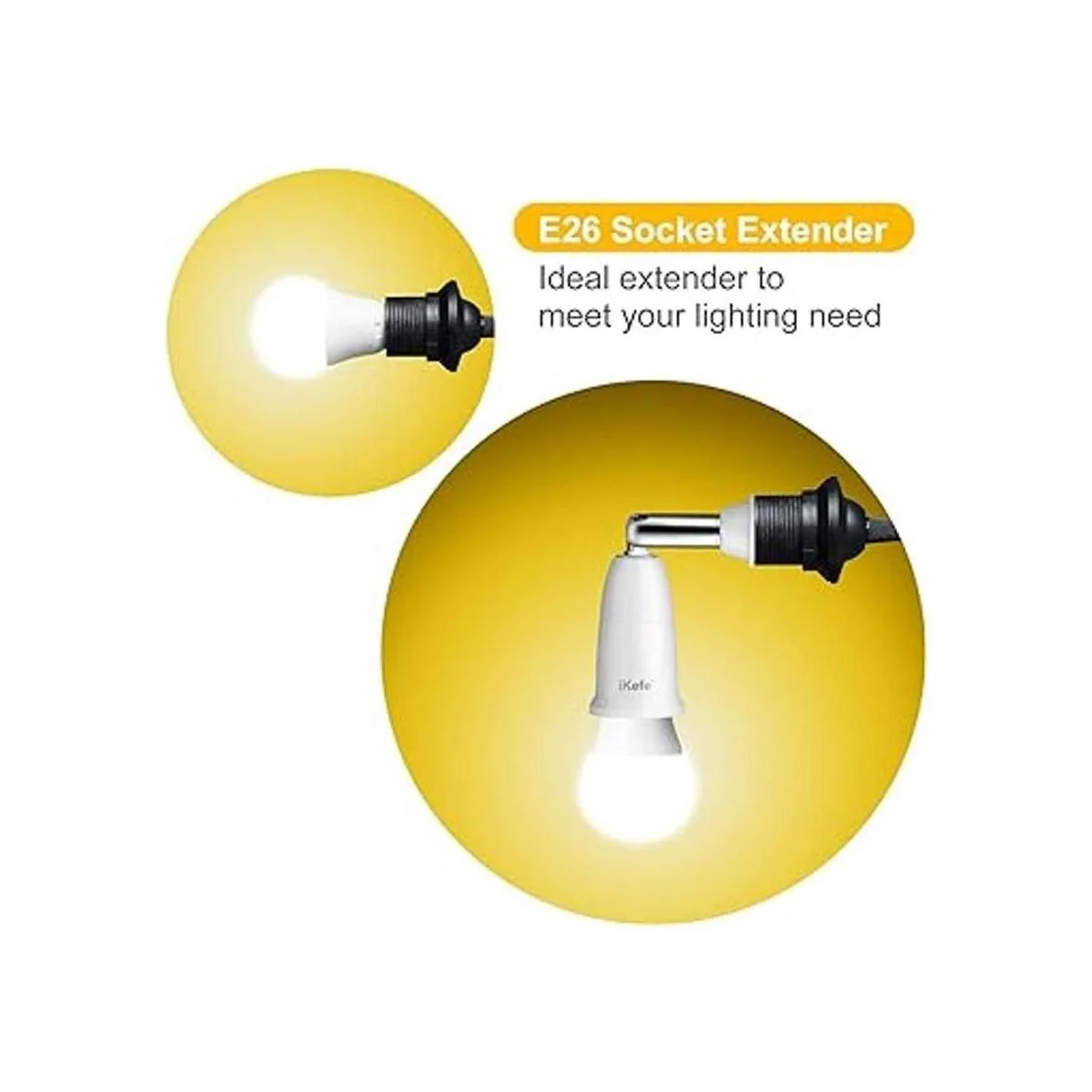 iKefe E26E27 Adaptador de enchufe de bombilla extensible_4