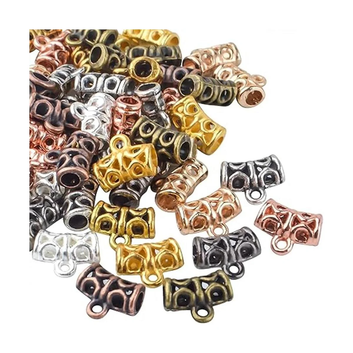Cuentas para conectores 90 piezas de cuentas de tubo de_4