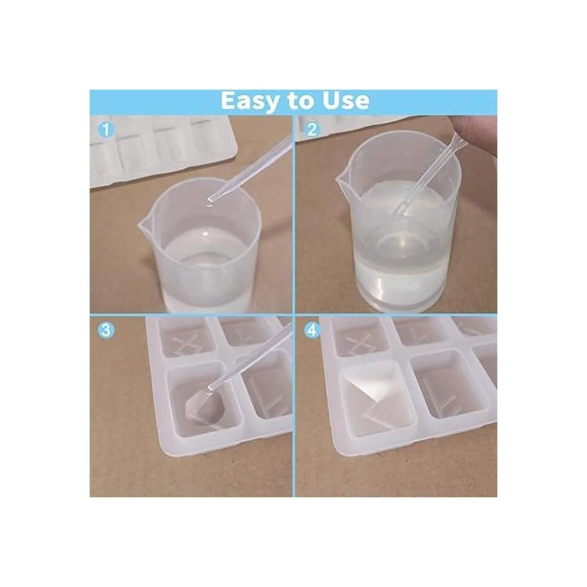 Juego de 2 moldes de resina de silicona FineGood Rune_6