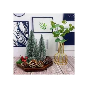 rbol de Navidad en miniatura de escritorio con base de_2