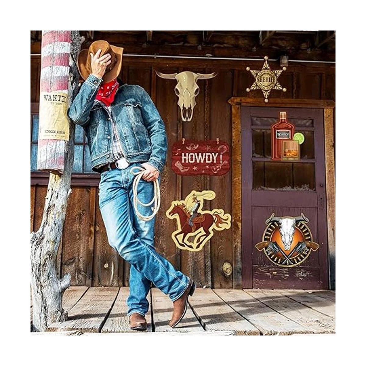 32 piezas de decoraciones de fiesta occidental_7