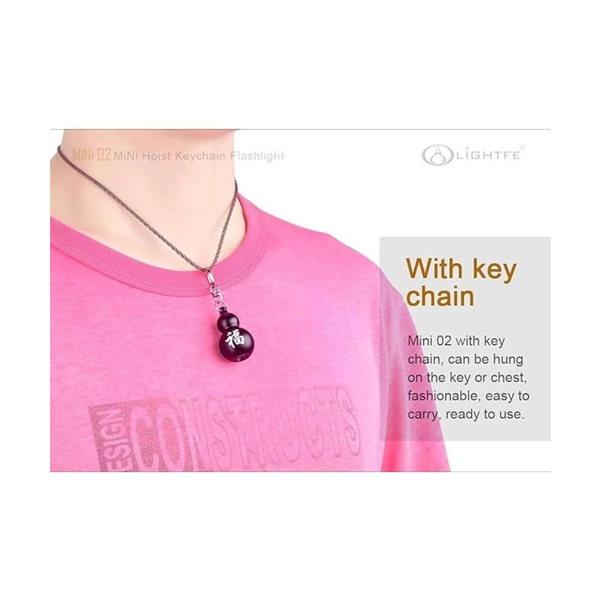 LIGHTFE Linterna Mini reflejo portátil llavero ornamento_7