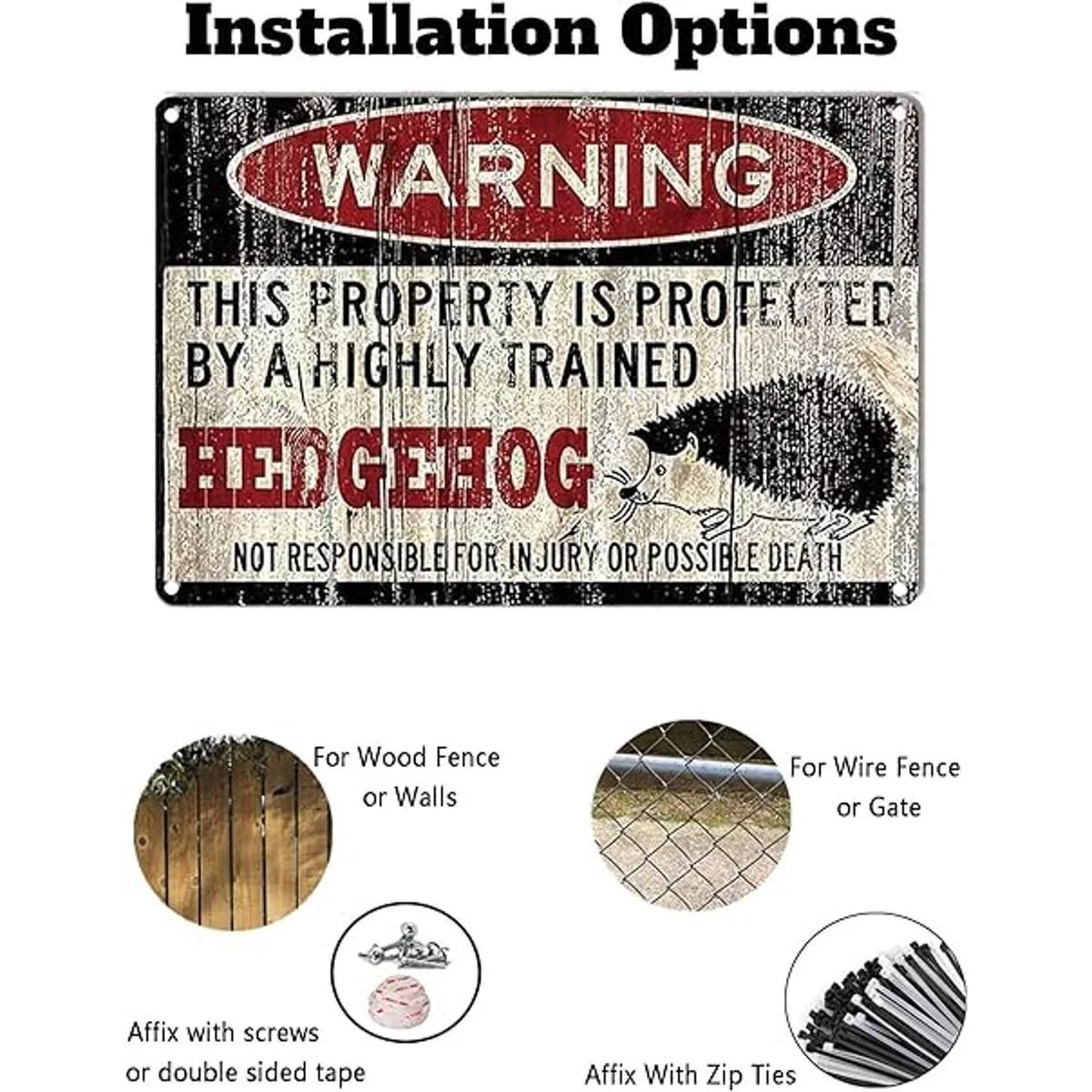 Letrero de estaño de erizo divertido letrero de metal_4