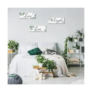 Letrero de madera con diseño de hojas de eucalipto_5