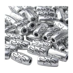 BronaGrand 100 cuentas espaciadoras tibetanas de plata_4