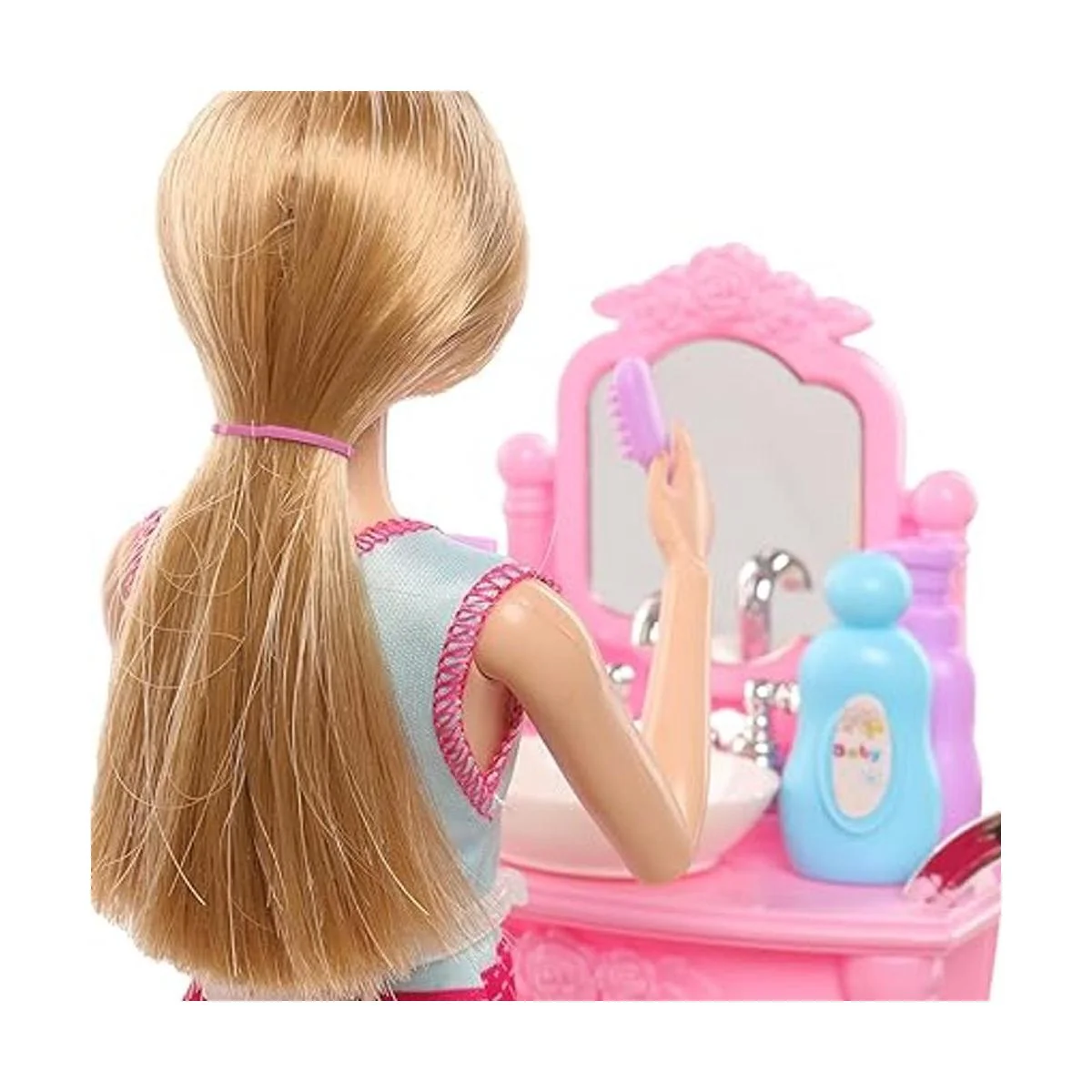 BARWA 43 unids accesorios de muñeca viaje artículos de_6