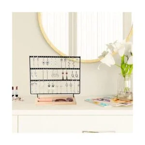 Organizador de aretes de 3 niveles con 75 agujeros_6