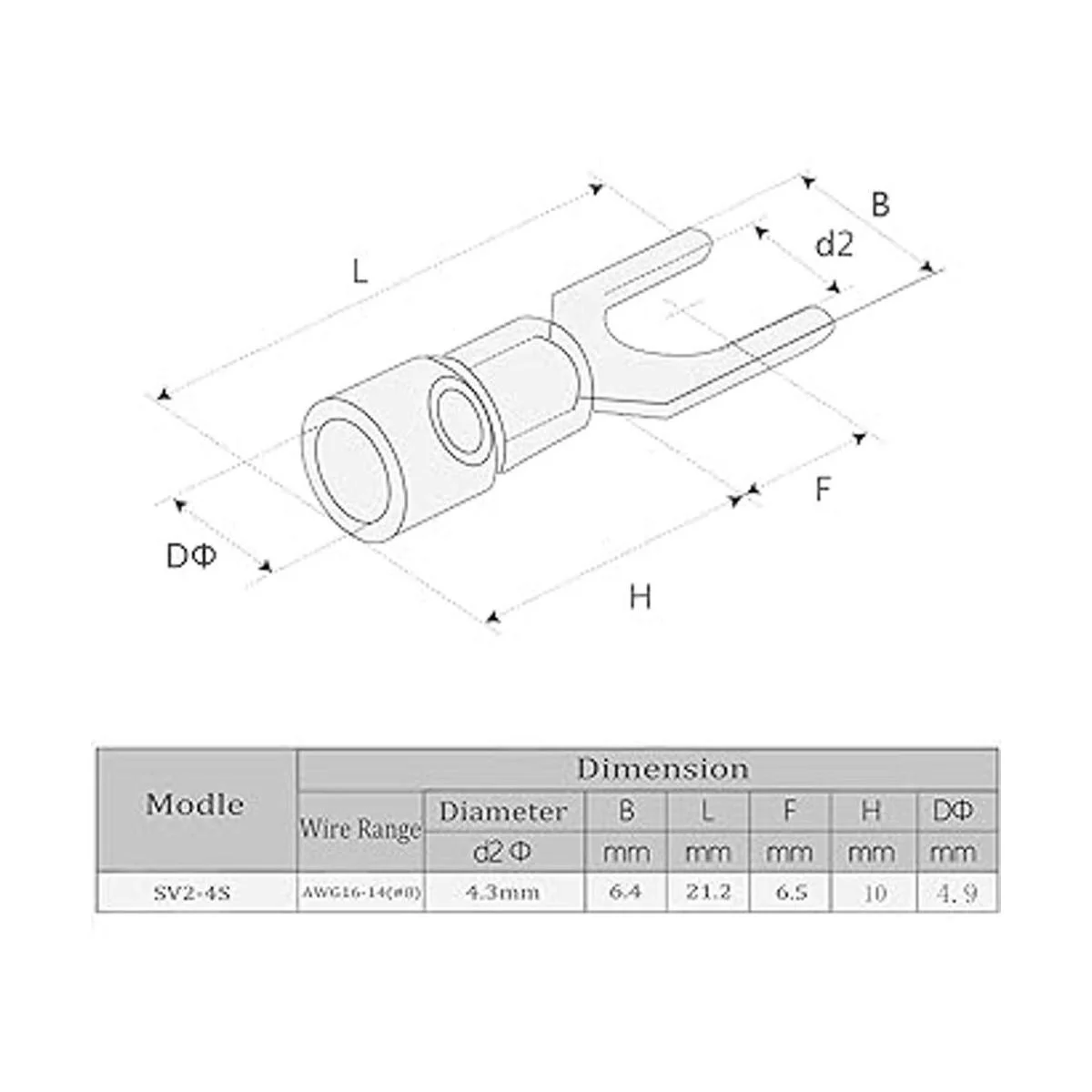 Teansic 200 piezas de conectores de alambre de horquilla_2