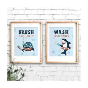 Divertidas reglas de decoración de baño de tiburón_4