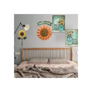 TISOSO Enjoy The Little Things Vintage Metal Sign Poppies_4