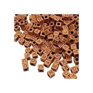 Cuentas de letras 800 piezas de madera de imitación de_1