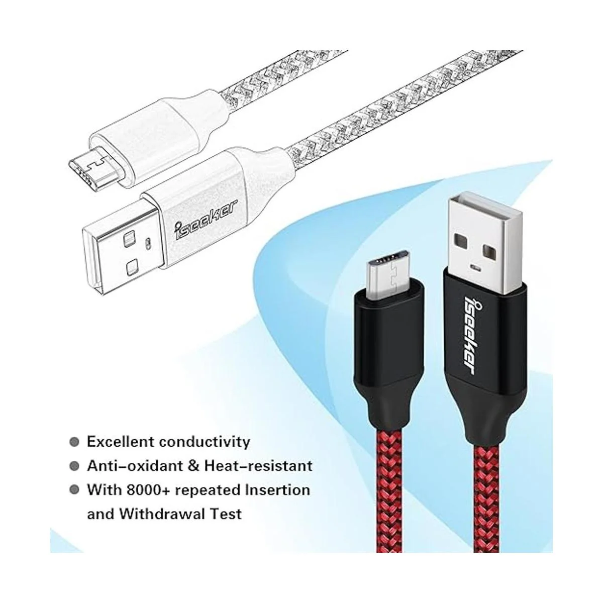Cable de carga Android 15 pies cable de carga_5