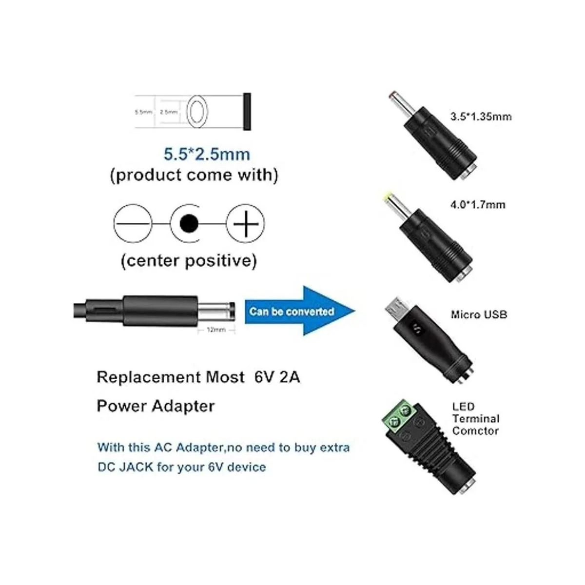 TTODDE Adaptador CACC de 6 V y 2 A con certificación UL_2