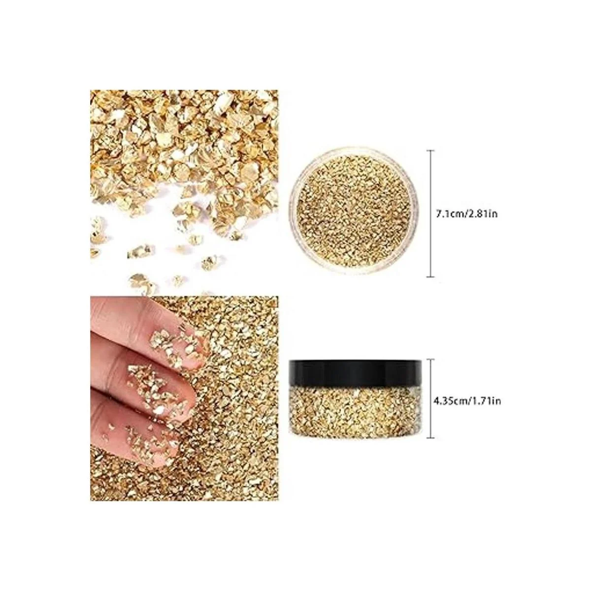 Ceya 5.3 onzas 5.29 oz de vidrio irregular triturado_4