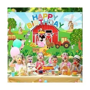 Tatuo Suministros de fiesta de cumpleaños de granja fondo_5