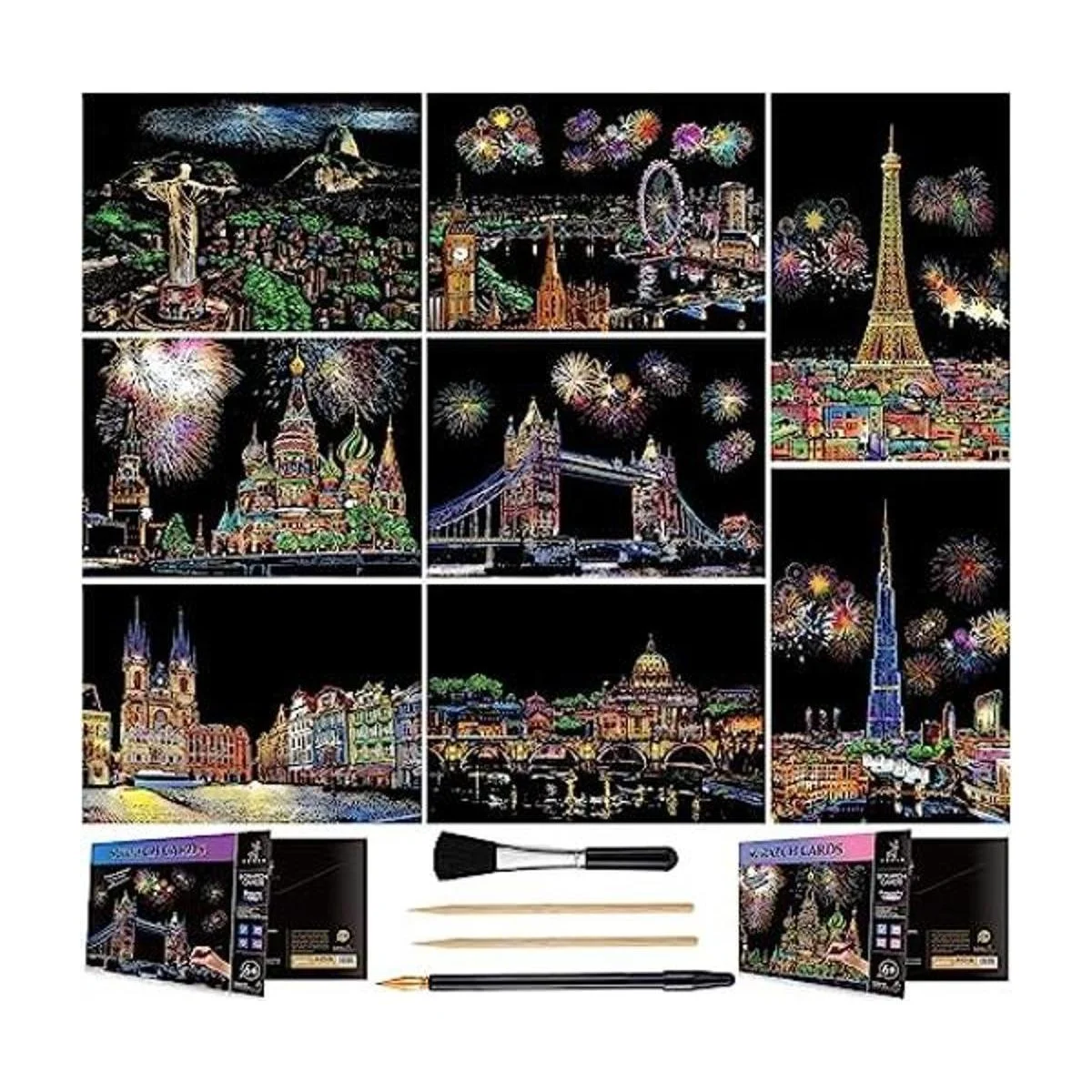 Papel de pintura Arco Iris A4 manualidades de bricolaje_1