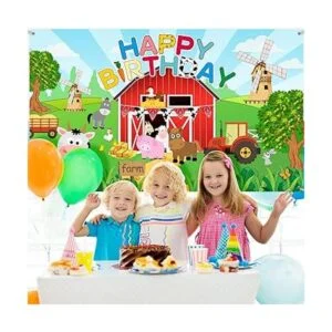 Tatuo Suministros de fiesta de cumpleaños de granja fondo_4