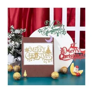 GLOBLELAND 4 plantillas grandes de corte de metal de Feliz_4