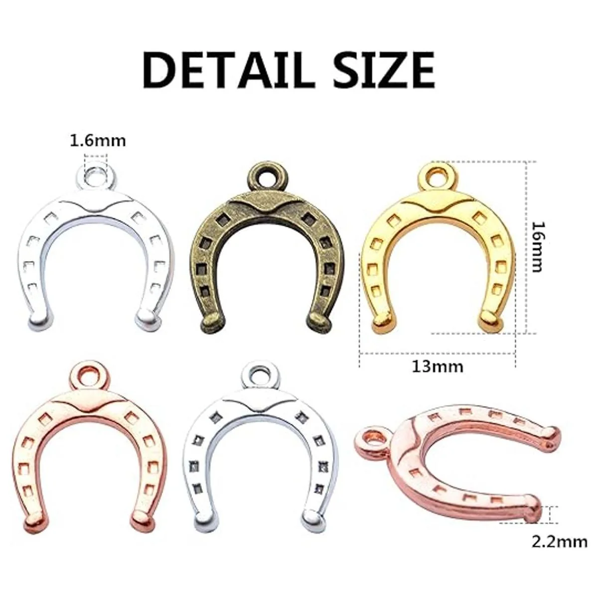 100 abalorios de herradura colgantes de aleación vintage_3