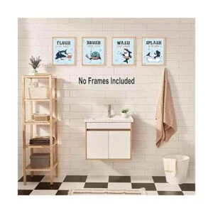 Divertidas reglas de decoración de baño de tiburón_3