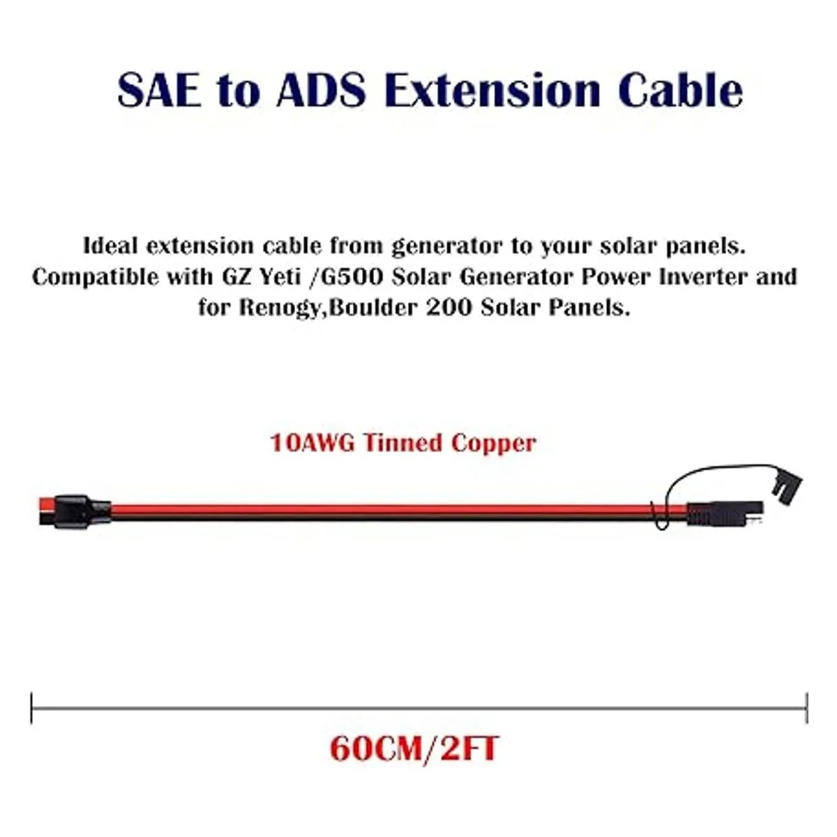 iGreely Cable de extensión de conector solar a SAE de 10_3