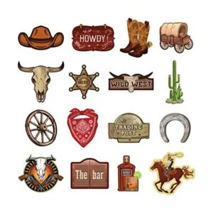 32 piezas de decoraciones de fiesta occidental_1