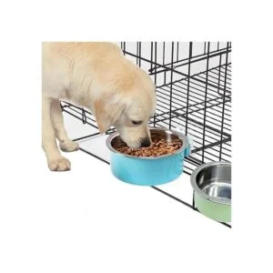 Cuenco para perro con cajón extraíble de acero inoxidable_5