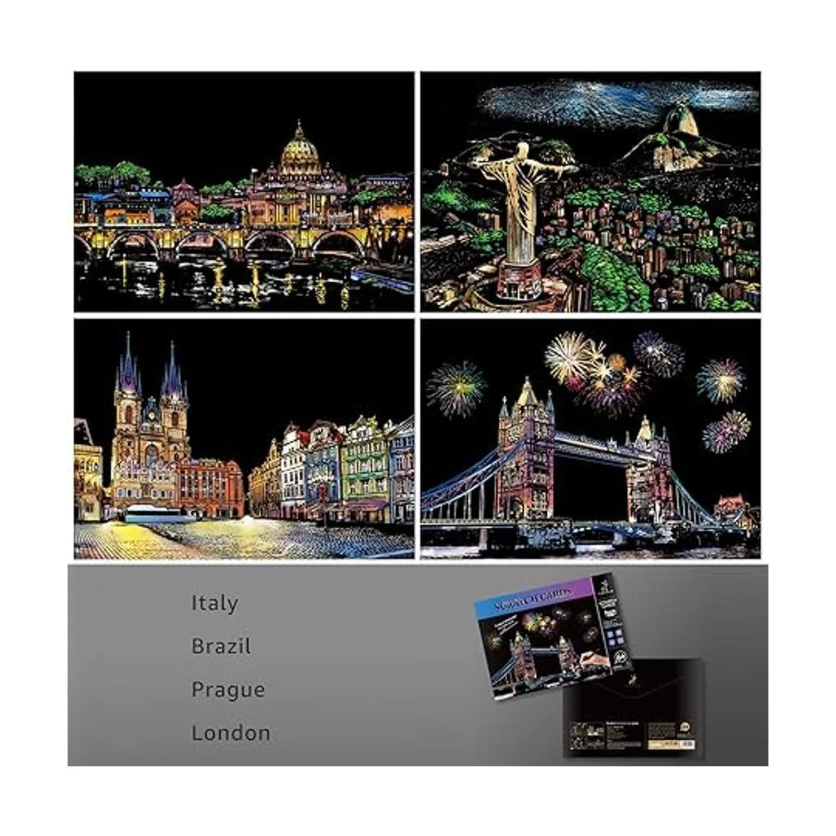 Papel de pintura Arco Iris A4 manualidades de bricolaje_4