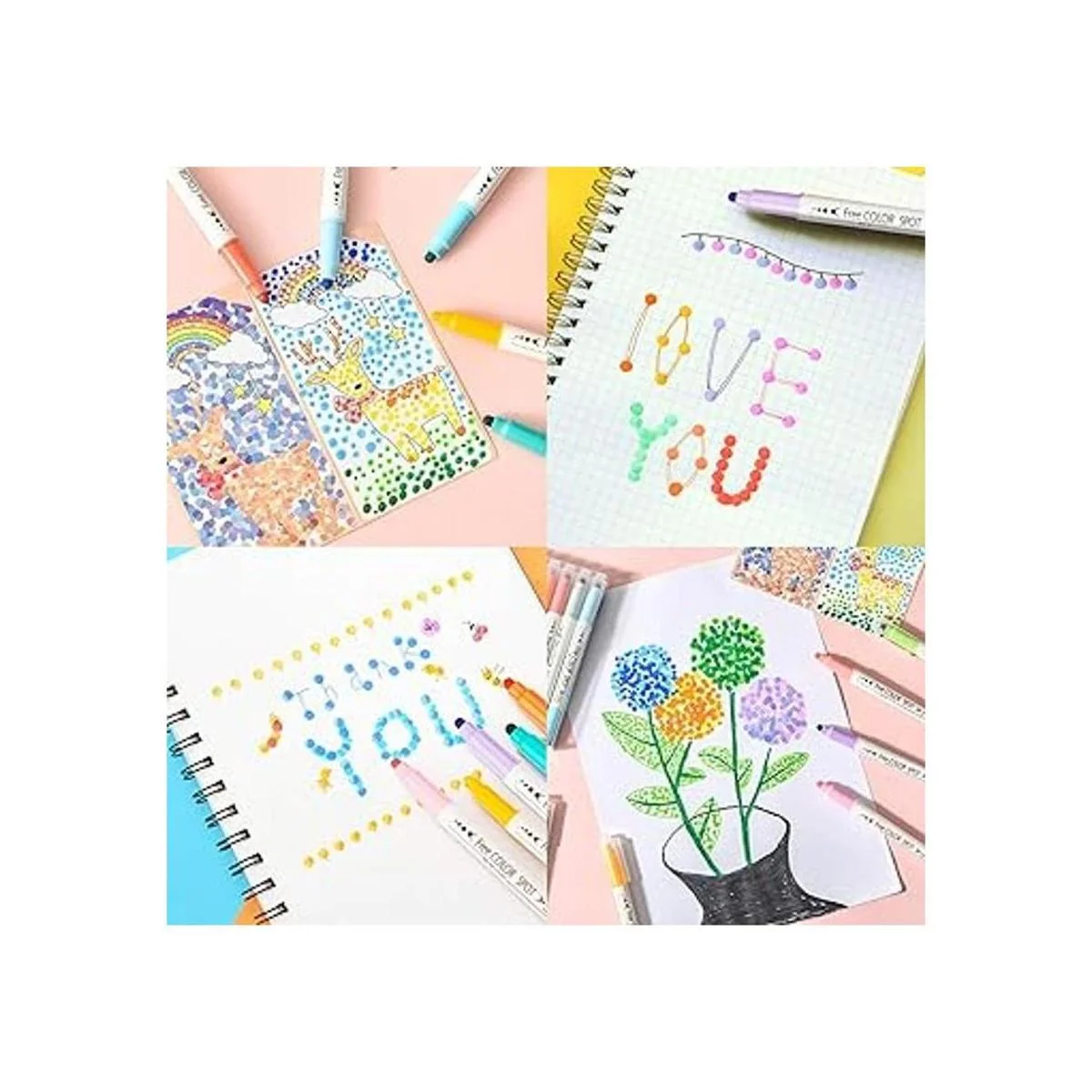 NiArt Rotuladores DOT de doble punta punta fina de fibra_6