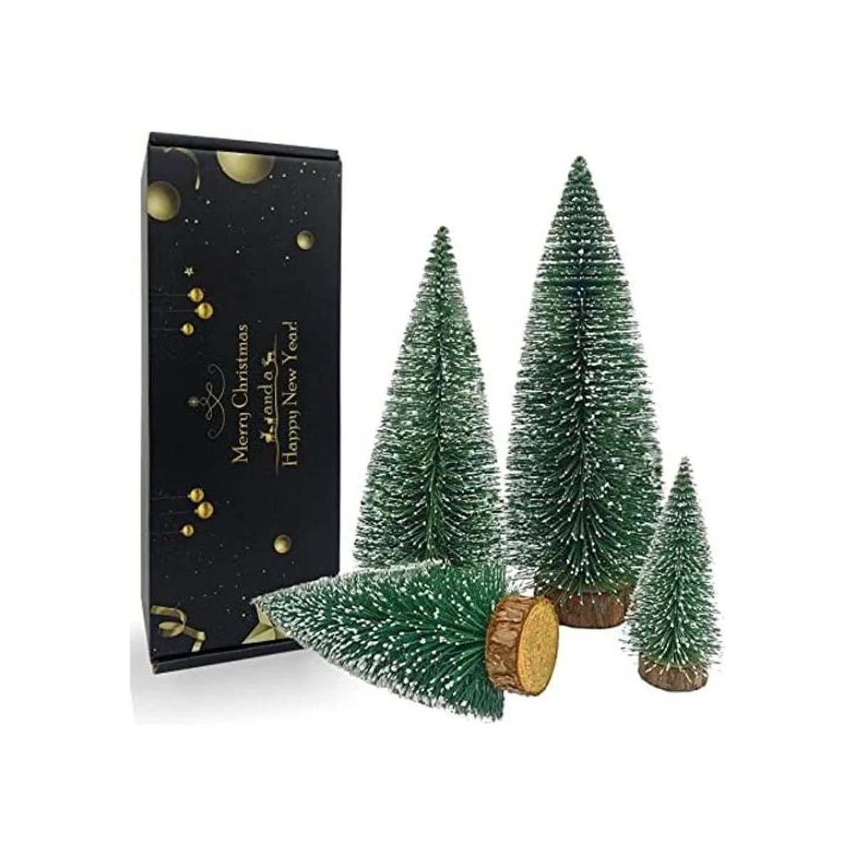 rbol de Navidad en miniatura de escritorio con base de_1