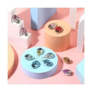 Junkin 12 colgantes de árbol de flores secas de colores_3