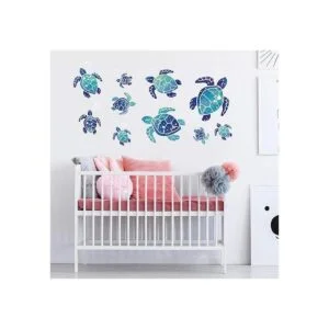 12 calcomanías de pared de tortuga marina calcomanías de_2