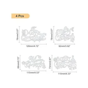 GLOBLELAND 4 plantillas grandes de corte de metal de Feliz_2