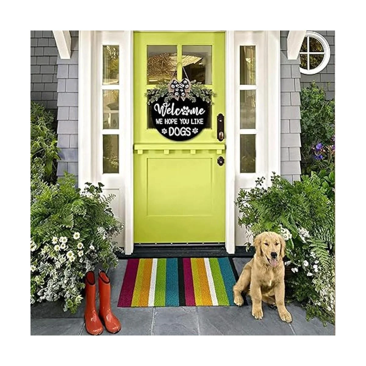 Percha para puerta de corona de bienvenida de 12 pulgadas_5